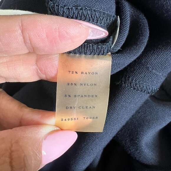 Ann Taylor Pencil Skirt Navyl Blue Stretch Size 6 - Picture 8 of 8